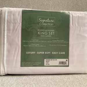 Signature Collection White King Sheet Set
